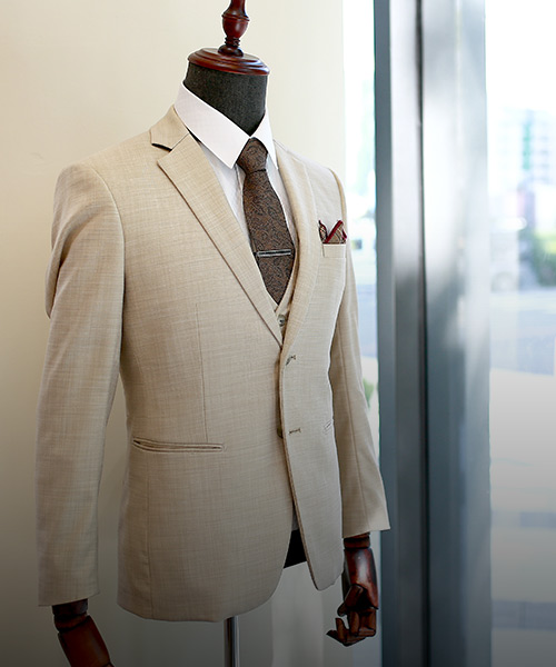 丹佐西服-米色西裝