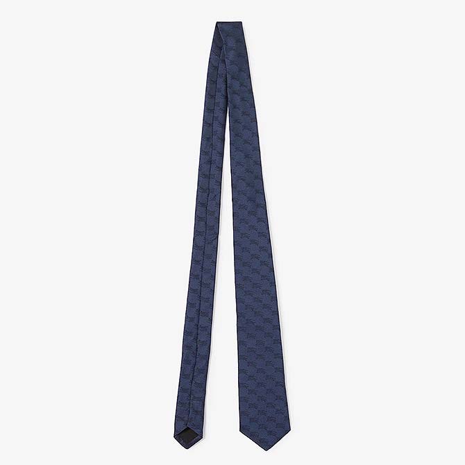 西服領帶基本款推薦 4 Burberry馬術騎士徽標提花絲質領帶