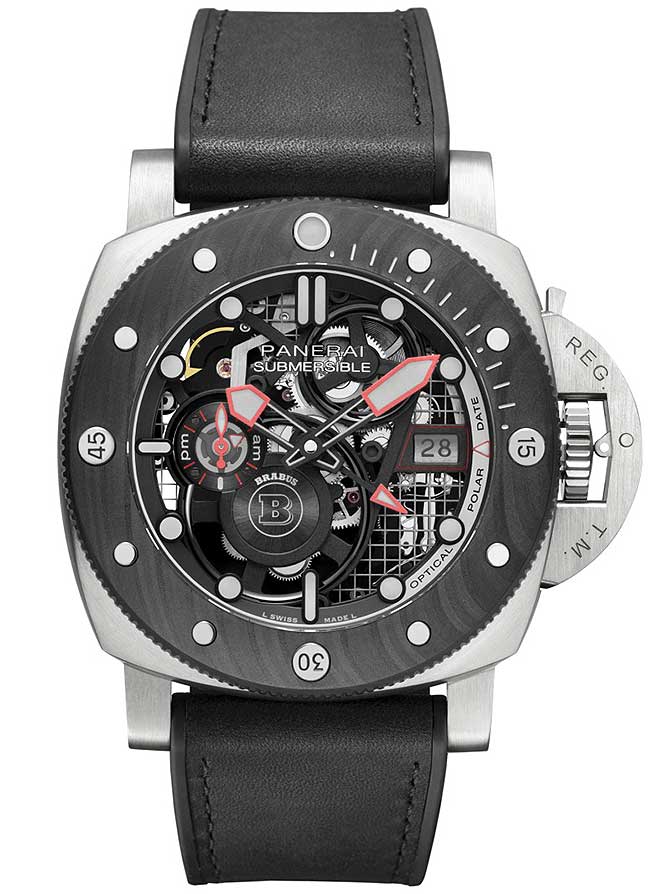 西服穿搭鏤空計時腕錶推薦 2 Submersible S eTitanio™ PAM01403